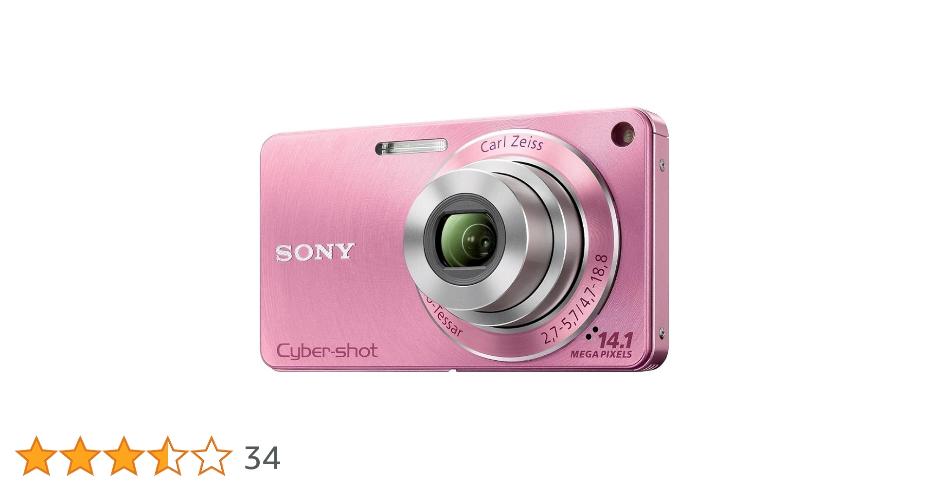 Sony DSCW350P Cyber-shot Digital Camera - Pink (14.1 MP, 4x